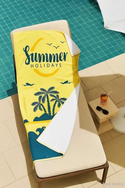 SeaDream Tropikal Desenli Plaj Havlusu 70X140 Cm Summer Holiday